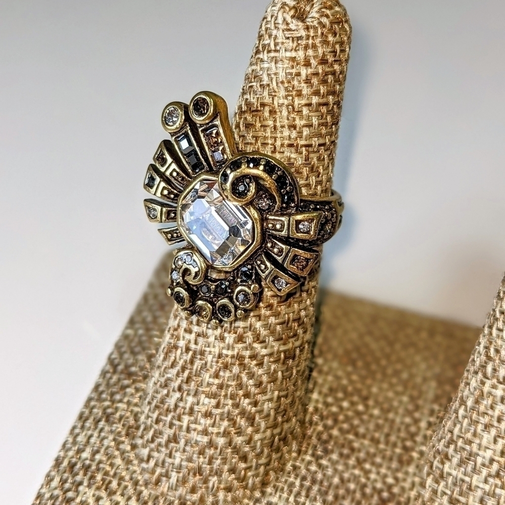 Heidi Daus French Kiss Antique Gold Ring - Picture 6 of 15